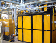 Overhead Monorail system with Shifting Bridge in a Paint finishing system / Powder coating system