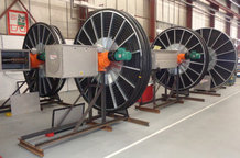 Motor driven reels for the Tulachermet Steel Company