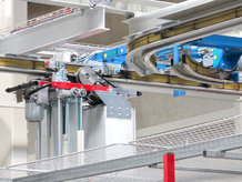 High dynamic Electrified Monorail System in production and single component warehouse